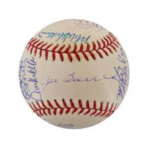 2002 New York Yankees ALCS Champions Team Signed 30 Signature OML Baseball (JSA LOA) Sale Cheap Online