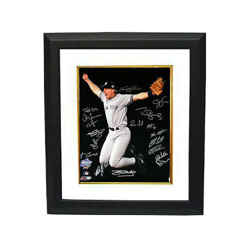 1998 New York Yankees WS 16x20 Photo Framed 18 sigs Scott Brosius MVP - BAS LOA Outlet Big Discount