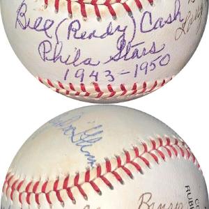 1940s Philadelphia Stars Negro League Wilson Pro League baseball 4-sigs JSA Finishline For Sale