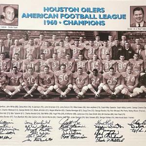 1960 Houston Oilers AFL Champions 16x20 Team Photo -27 Sigs- Beckett Rev Cheap Sale Best Pices