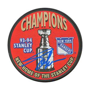 Adam Graves New York Rangers Autographed Signed 93-94 Stanley Cup Champions Puck (CX Auth) Pick A Best