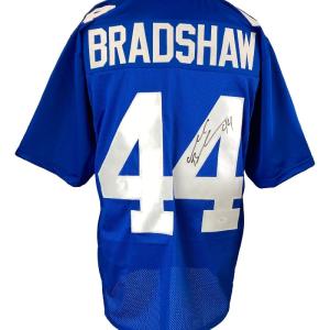 Ahmad Bradshaw New York Signed Blue Football Jersey JSA Hologram Clearance With Credit Card