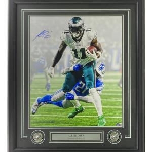 AJ Brown Signed Framed 16x20 Philadelphia Eagles Photo BAS ITP Free Shipping Exclusive