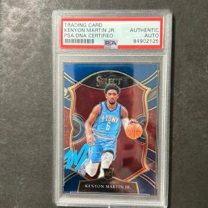 2020-21 Panini Select #98 Kenyon Martin Jr. Signed Card AUTO PSA Slabbed RC Rock 2025 Unisex