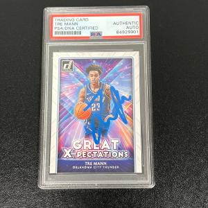 2021-22 Panini Donruss #5 Tre Mann Signed AUTO PSA Slabbed Thunder Outlet Amazing Pice