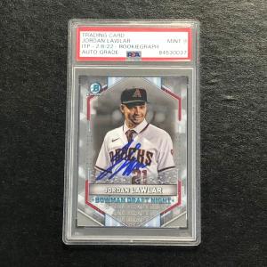 2021 Bowman Chrome #BDN-4 Jordan Lawlar Signed Card PSA Auto 9 RC Cheap Sale Geniue Stockist