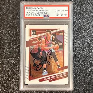 2021-22 Panini Donruss Optic #89 Duncan Robinson Signed Card AUTO 10 PSA Slabbed Online Online Original