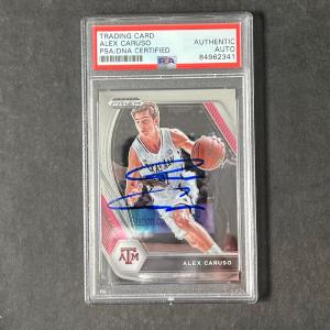 2021 Panini Prizm Draft Picks #76 Alex Caruso Signed Card AUTO PSA Slabbed Laker Free Shipping 2025