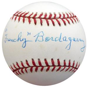 "Frenchy" Bordagary Autographed Signed NL Baseball Dodgers Beckett COA F26218 Buy Cheap Excellent