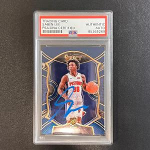 2020-21 Panini Select #97 Saben Lee Signed Card AUTO PSA Slabbed RC Pistons Cheap Hot Sale