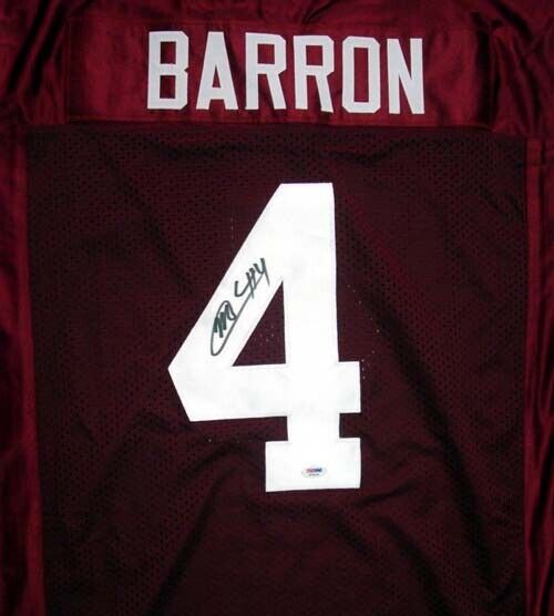 ALABAMA MARK BARRON AUTOGRAPHED SIGNED RED JERSEY PSA/DNA ROOKIEGRAPH 29382 Free Shipping Official