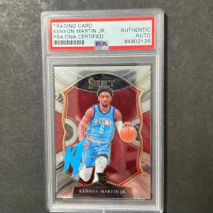 2020-21 Panini Select #98 Kenyon Martin Jr. Signed Card AUTO PSA Slabbed RC Rock Cheap Sale Low Pice