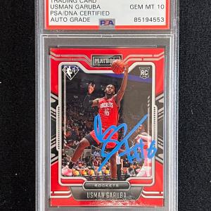 2021-22 Panini Chronicles Playbook #280 Usman Garuba Signed Card AUTO 10 PSA/DNA Cheap Good Selling