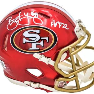 BRYANT YOUNG AUTOGRAPHED 49ERS FLASH RED SPEED MINI HELMET HOF 22 BECKETT 215664 Cheap Pice Wholesale