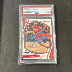 2021-22 Panini Chronicles #206 Trendon Wartford Signed Card PSA/DNA Slabbed Blaz Free Shipping Popular