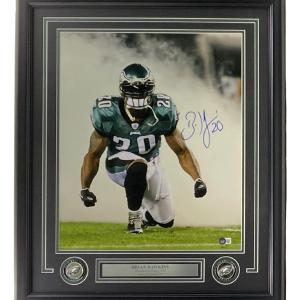 Brian Dawkins Signed Framed 16x20 Philadelphia Eagles Smoke Photo BAS Best Place