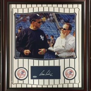 Brian Cashman signed chit 8x10 photo Yankees logo collage auto Steiner COA Clearance Good Selling