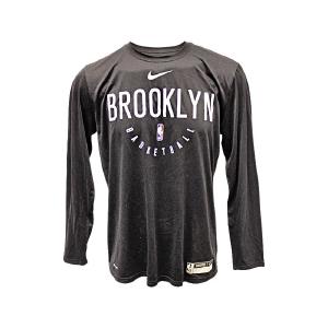 Brooklyn Nets Black Practice Issue Warm Up Shirt (Size XL) Discount High Quality