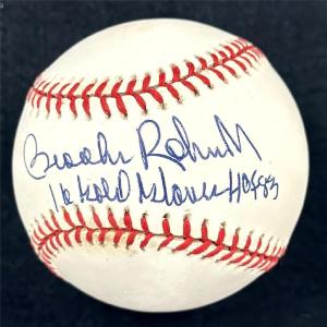 Brooks Robinson signed "16 Gold Glove, HOF 83" OAL Baseball autograph  MLB Clearance Wiki