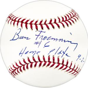 Bruce Froemming Autographed MLB Baseball Umpire Beckett BL93649 For Sale