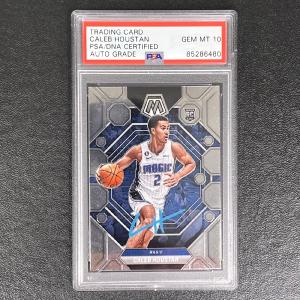 2022-23 Panini Mosaic #246 Caleb Houstan Signed Card AUTO 10 PSA Slabbed RC Magi Visit
