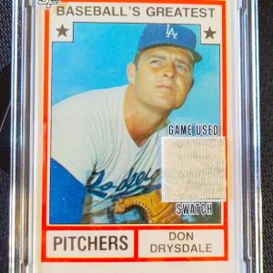 2022 Jersey Fusion 1960-62 Don Drysdale Game Worn Los Angeles Dodgers Undershirt Swatch from The Don Drysdale Collection DD#60 Pick A Best