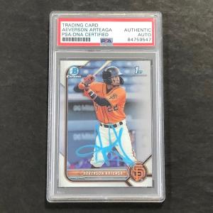 2022 1st Bowman Chrome #BCP-82 Aeverson Arteaga Signed Card PSA Slabbed Auto Gia Latest Collections Cheap Pice