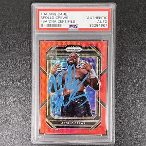 2023 Panini Prizm #179 Appolo Crews Signed Card PSA AUTO Slabbed WWE Discount Low Pice