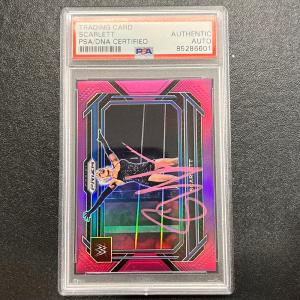 2023 Panini Prizm Smackdown #69 Scarlett Signed Card PSA/DNA Slabbed AUTO WWE Clearance With Credit Card