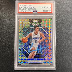2022-23 Panini Mosaic #246 Caleb Houstan Signed Card AUTO 10 PSA Slabbed RC Magi Recommend Online