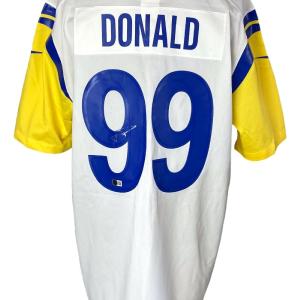 Aaron Donald Signed Los Angeles Rams White Nike Game Jersey BAS ITP Buy Cheap 2025