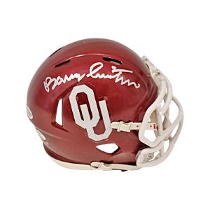 Barry Switzer Oklahoma Sooners Autographed Signed Riddell Mini Football Helmet (Leaf COA & Schwartz Sports Holo) Amazon For Sale