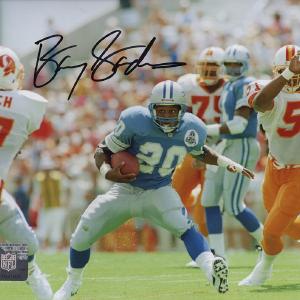 Barry Sanders Signed Detroit Lions vs Tampa Bay Bucs Action 8x10 Photo -(SS COA) Free Shipping Factory Outlet