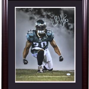 Brian Dawkins Eagles Signed 16x20 Smoke Photo Framed HOF Mint Autograph JSA COA Big Discount Online