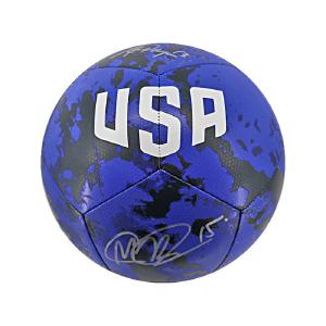 Alex Morgan/Megan Rapinoe USWNT Dual Autographed Blue USA Pitch Soccer Balls (CX Auth) Discount Wholesale