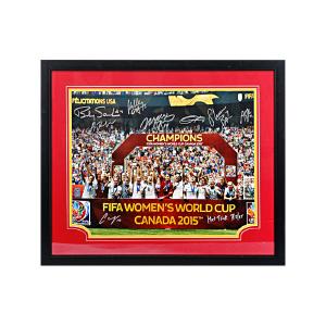 2015 United States Women's National Team Signed 16x20 World Cup Celebration Framed Photo (JSA LOA #YY56153) Outlet Release Dates