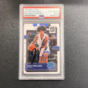 2022-2023 Panini Donruss Optic #246 Jaylin Williams Signed Card PSA AUTO Slabbed Outlet Store Cheap Pice