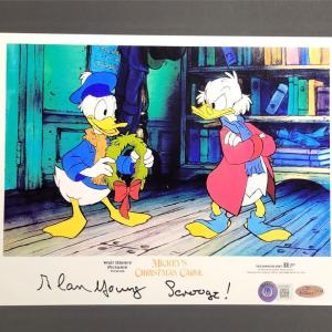 Alan Young voice of Scrooge McDuck signed DuckTales 8x10 photo Beckett BAS Holo Fast Delivery Cheap Online