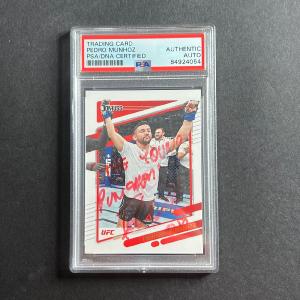 2022 Panini Donruss #76 Pedro Munhoz Signed Card AUTO PSA Slabbed UFC Sale Discount