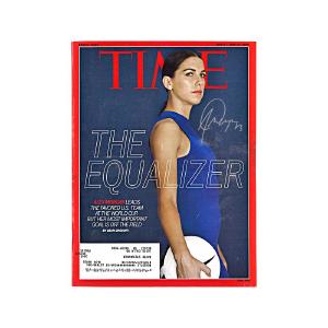 Alex Morgan USWNT Autographed "The Equalizer" Time Magazine from June 2019 Sale Fake