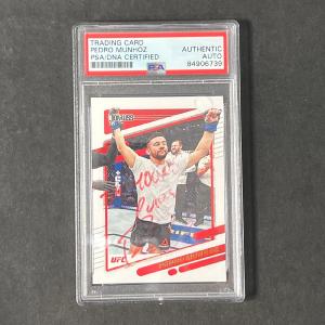 2022 Panini Donruss #76 Pedro Munhoz  Signed Card AUTO PSA Slabbed UFC Cheap Hot Sale