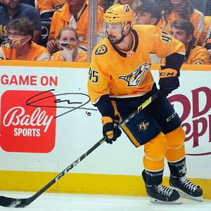 Alexandre Carrier signed Nashville Predators 16x21 Stretched Canvas #45- COA Very Cheap