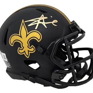 Alvin Kamara Signed New Orleans Saints Eclipse Mini Speed Helmet BAS ITP Free Shipping View