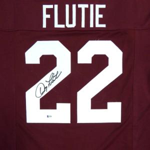 BOSTON COLLEGE EAGLES DOUG FLUTIE AUTOGRAPHED RED JERSEY BECKETT BAS 119725 Buy Cheap Reliable