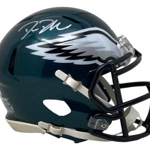 Big Dom DiSandro Signed Philadelphia Eagles Mini Speed Helmet BAS Real For Sale