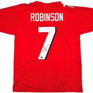 Bijan Robinson Atlanta Signed Red Football Jersey BAS ITP Cheap Tumblr