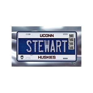 Breanna Stewart UConn Autographed Huskies License Plate 8x14 Photo (CX Auth) Authentic For Sale