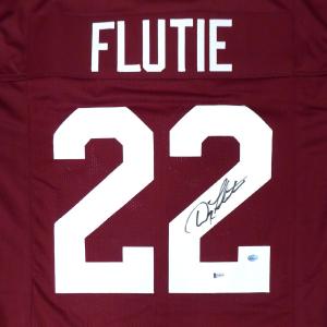 BOSTON COLLEGE EAGLES DOUG FLUTIE AUTOGRAPHED RED JERSEY BECKETT BAS 173514 Outlet Find Great