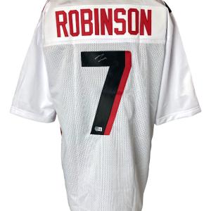 Bijan Robinson Atlanta Signed White Football Jersey BAS Cheap Nicekicks