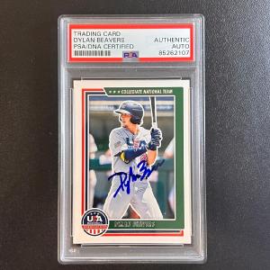 2022 Panini USA Baseball Stars and Stripes #2 Dylan Beavers Signed Card PSA AUTO Free Shipping Exclusive
